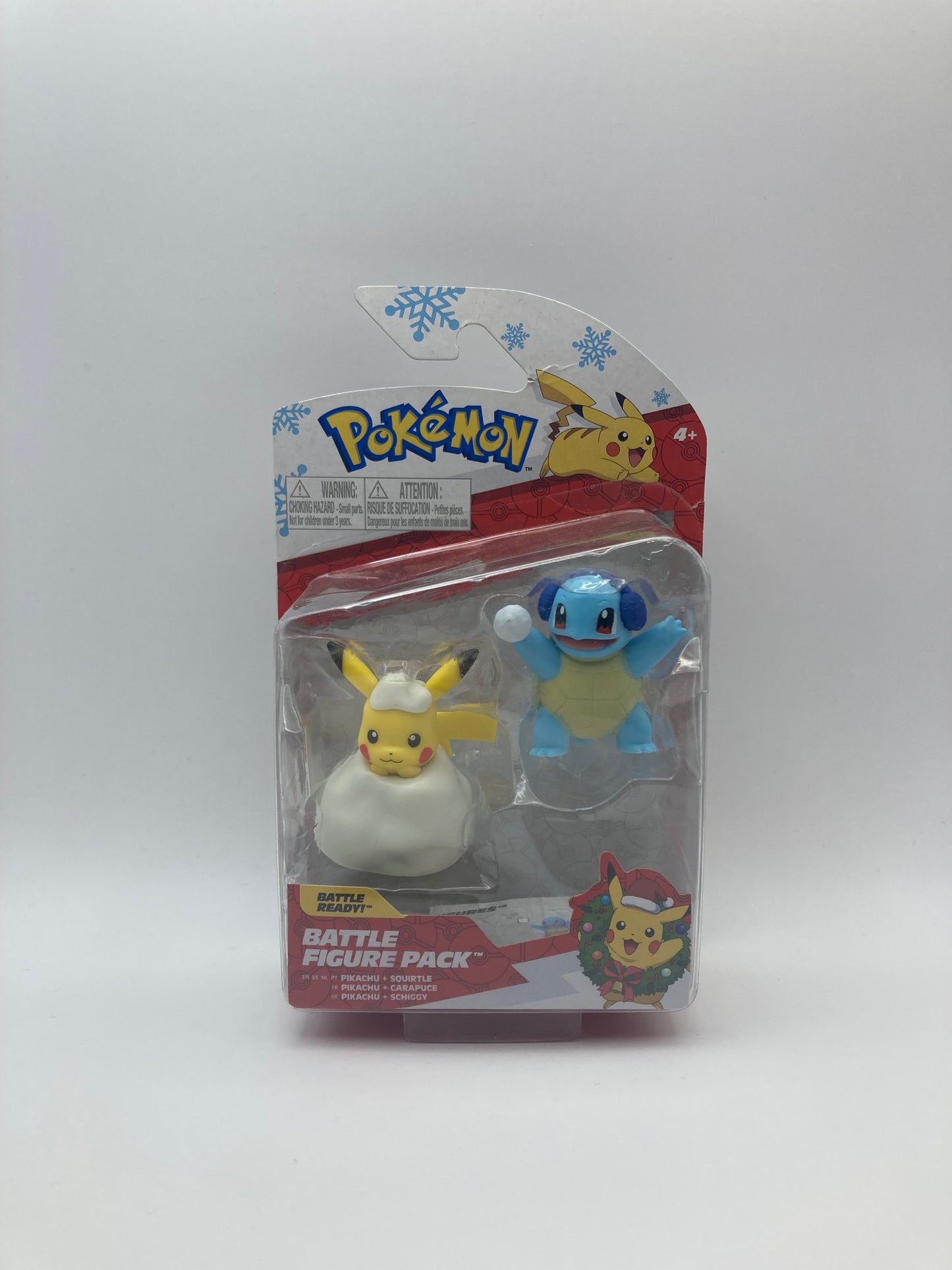 Pokemon Battle Figure Pack - Pikachu + Schiggy Winter Holiday