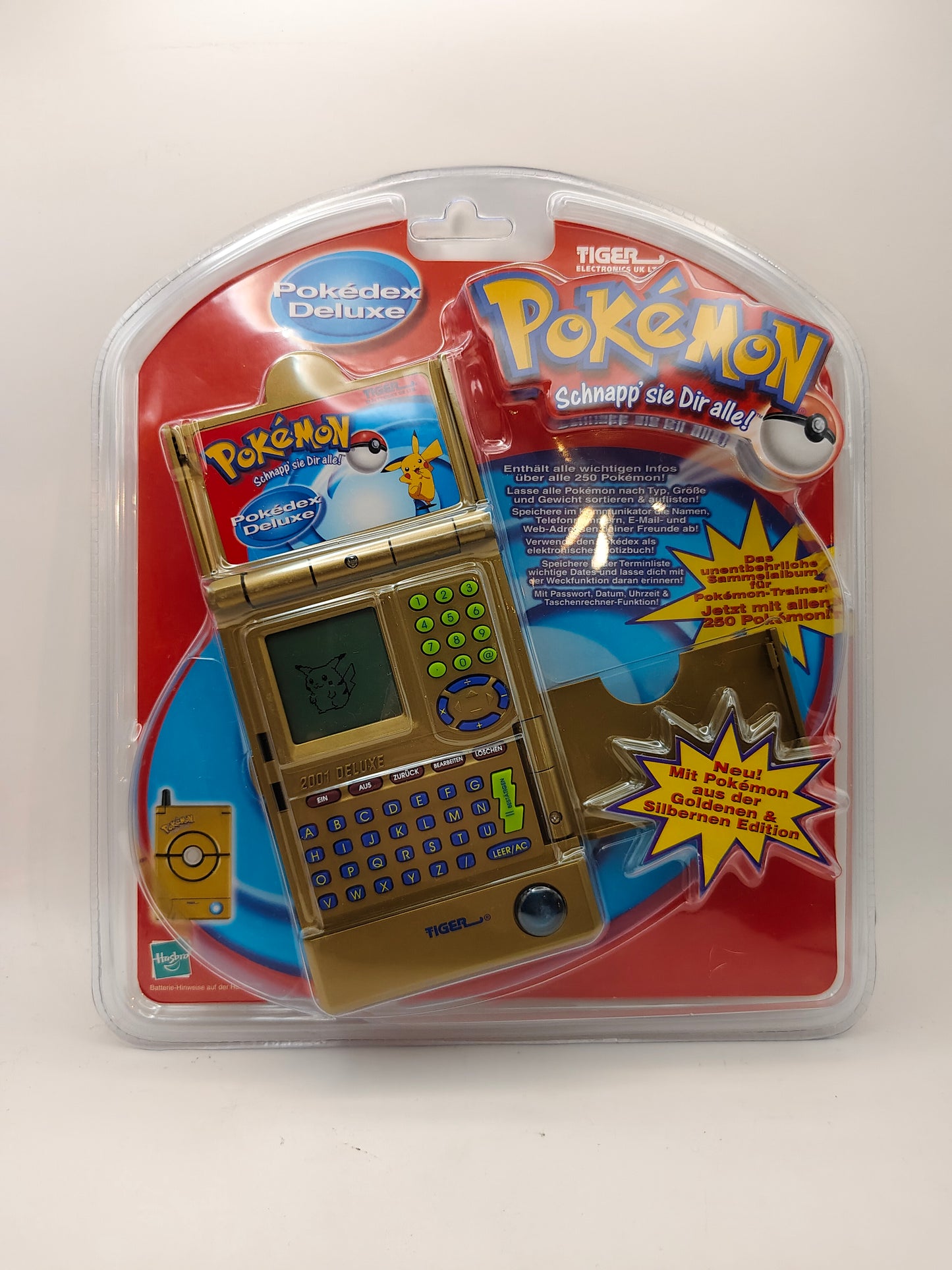 Pokemon Pokedex Deluxe Gold Edition Tiger 2001